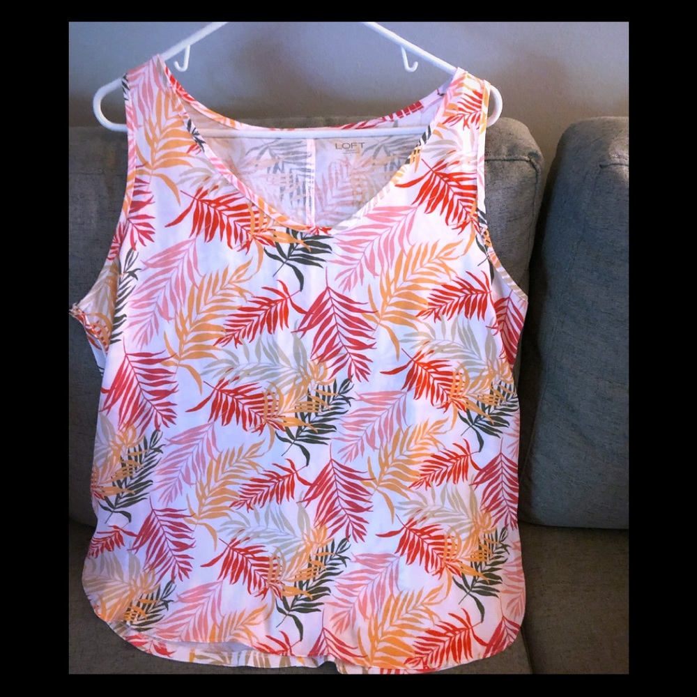 NWT LOFT fall themed silky tank